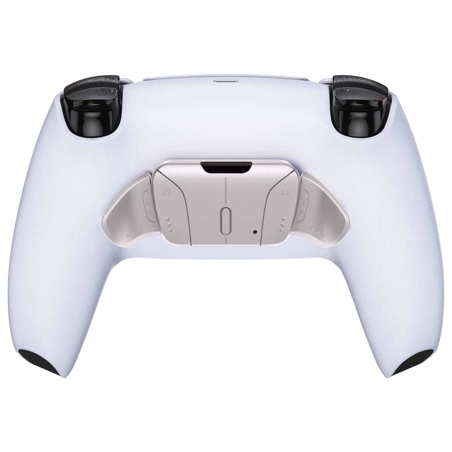 eXtremeRate Retail Turn RISE & RISE4 to RISE4 RMB Kit – Silver Real Metal Buttons (RMB) Version K1 K2 K3 K4 Back Buttons Housing & Remap PCB Board for PS5 Controller eXtremeRate RISE & RISE4 Remap kit - VPFJ7001