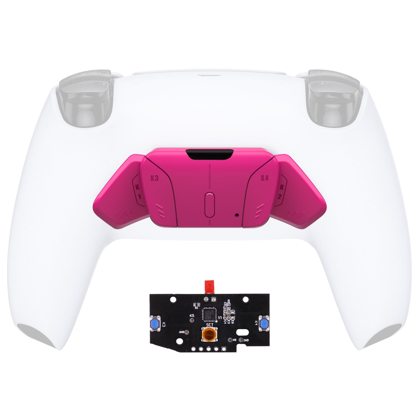 eXtremeRate Retail Turn RISE to RISE4 Kit – Redesigned Nova Pink K1 K2 K3 K4 Back Buttons Housing & Remap PCB Board for PS5 Controller eXtremeRate RISE & RISE4 Remap kit - Controller & Other RISE Accessories NOT Included - VPFM5008P