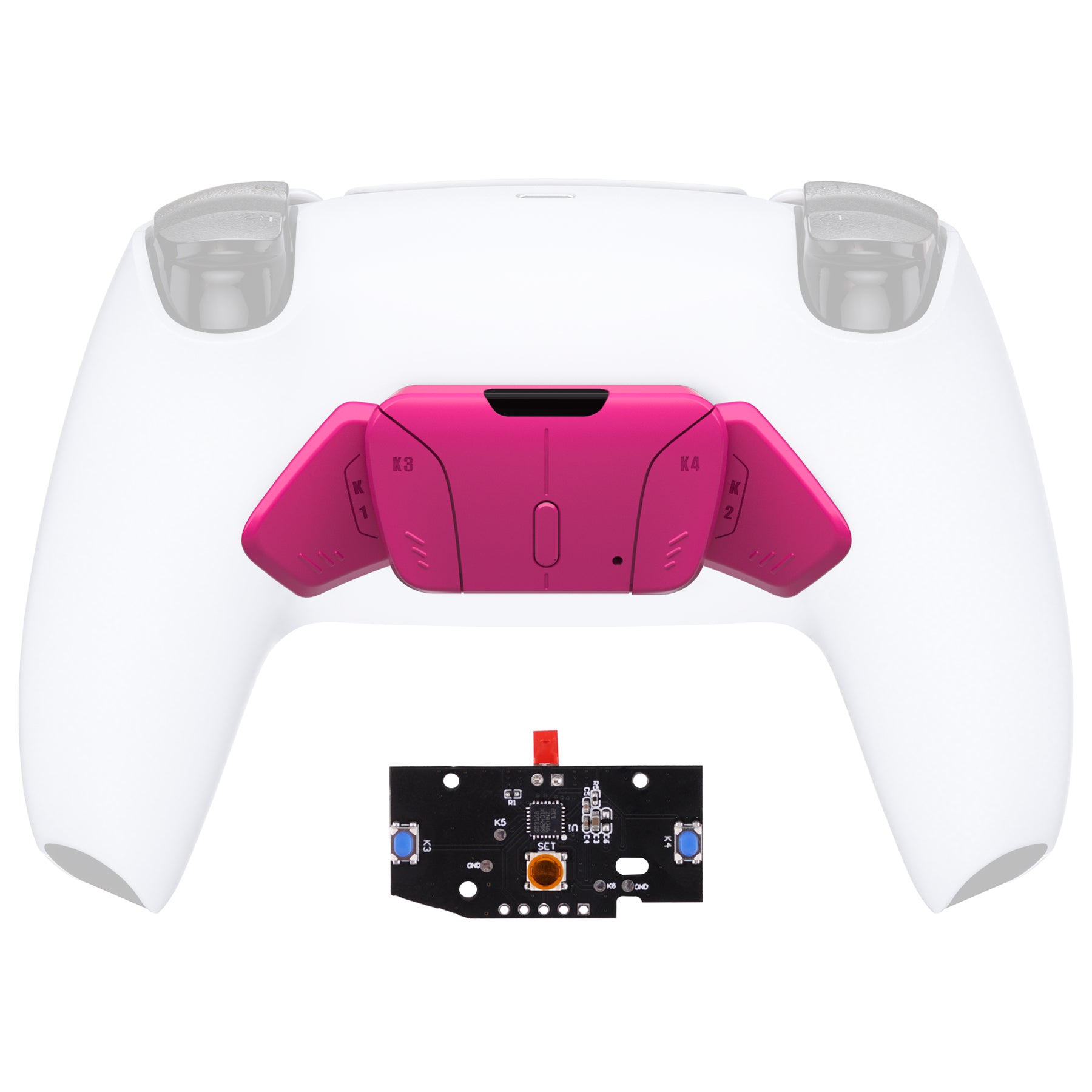 eXtremeRate Retail Turn RISE to RISE4 Kit – Redesigned Nova Pink K1 K2 K3 K4 Back Buttons Housing & Remap PCB Board for PS5 Controller eXtremeRate RISE & RISE4 Remap kit - Controller & Other RISE Accessories NOT Included - VPFM5008P