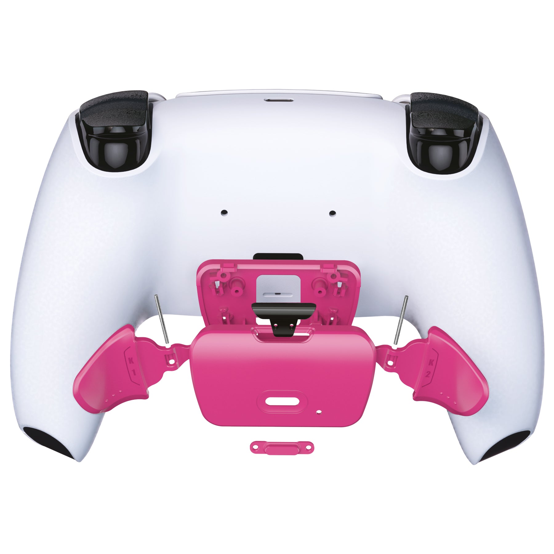 eXtremeRate Retail Nova Pink Replacement Redesigned K1 K2 Back Button Housing Shell for ps5 Controller eXtremerate RISE Remap Kit - Controller & RISE Remap Board NOT Included - WPFM5009