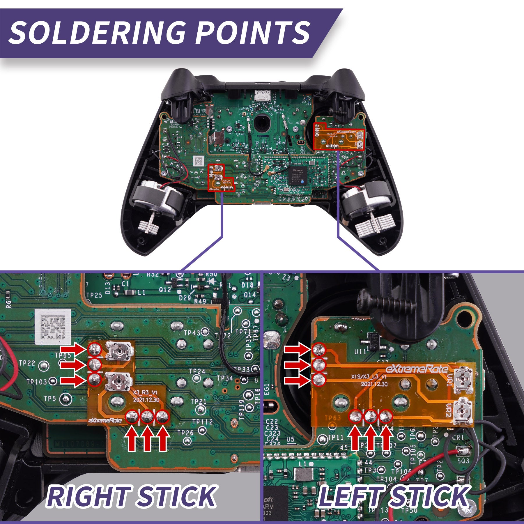 eXtremeRate Drifix Thumbsticks Drift Fix Repair Kit for Xbox