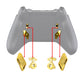 eXtremeRate Retail Chrome Gold Glossy Replacement Redesigned Back Buttons HK3 HK4 Trigger lock K1 K2 Paddles for eXtremeRate Xbox One S X Controller LOFTY Remap & Trigger Stop Kit - XOMD0032