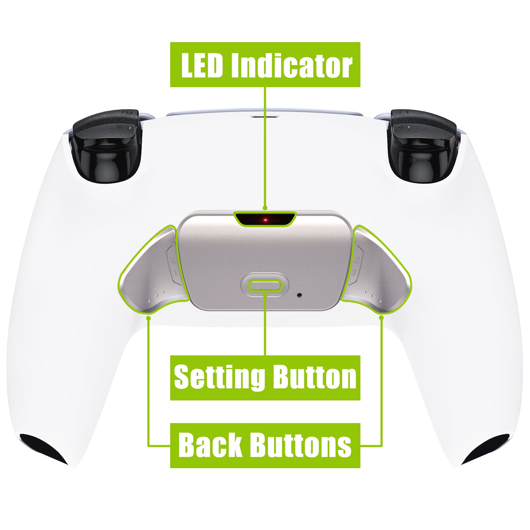 eXtremeRate White Real Metal Buttons (RMB) Version Rise Remap Kit