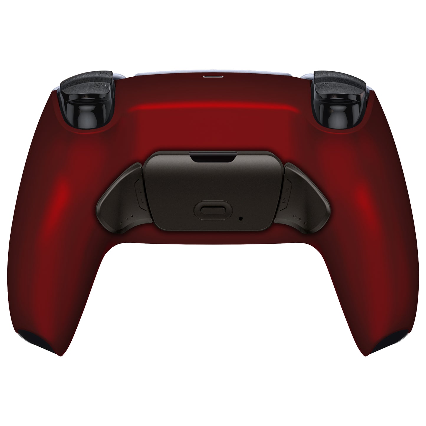 eXtremeRate Retail Black Real Metal Buttons (RMB) Version RISE Remap Kit for PS5 Controller BDM-030 with Scarlet Red Back Shell, Upgraded Remappable Back Buttons Attachment for PS5 Controller - XPFJ7004G3