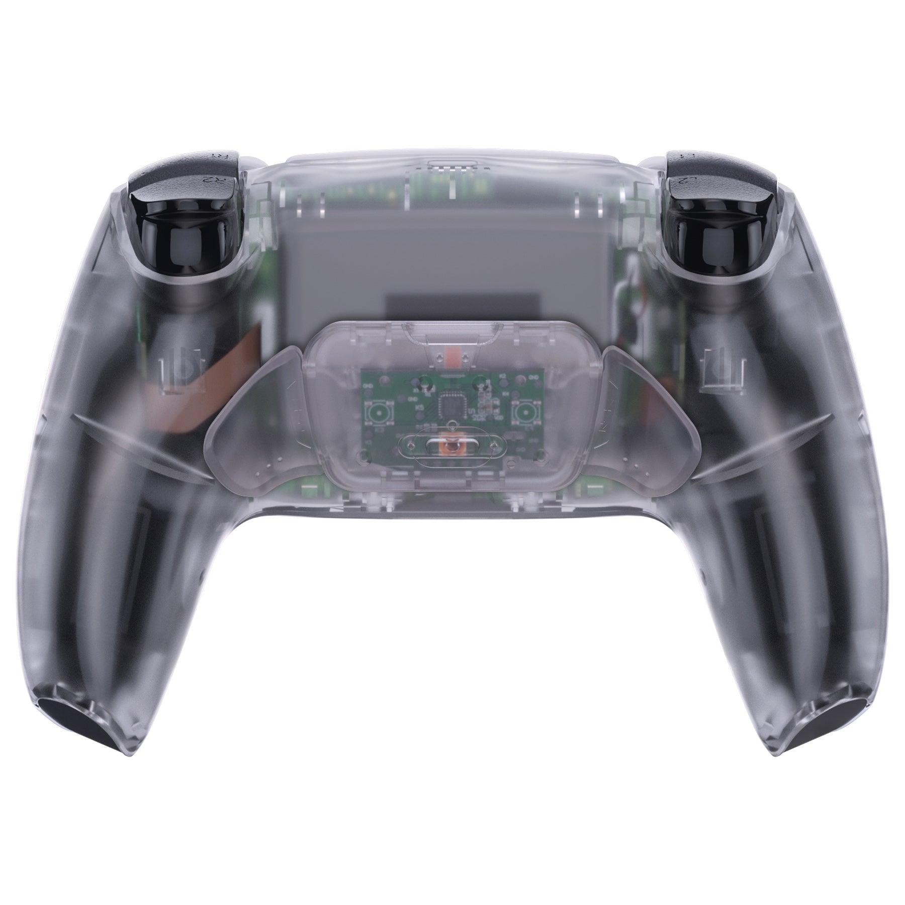 eXtremeRate Retail Clear Back Paddles Remappable Rise Remap Kit for ps5 Controller with Upgrade Board & Redesigned Back Shell & Back Buttons Attachment for ps5 Controller BDM-010 & BDM-020 - XPFM5001G2