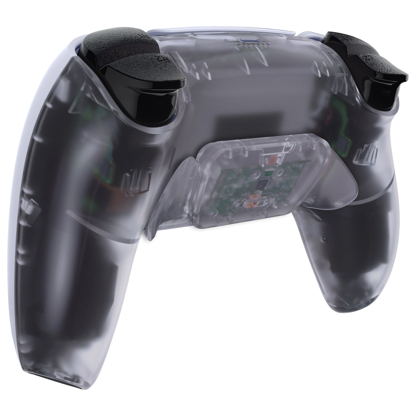 eXtremeRate Retail Clear Back Paddles Remappable Rise Remap Kit for ps5 Controller with Upgrade Board & Redesigned Back Shell & Back Buttons Attachment for ps5 Controller BDM-010 & BDM-020 - XPFM5001G2