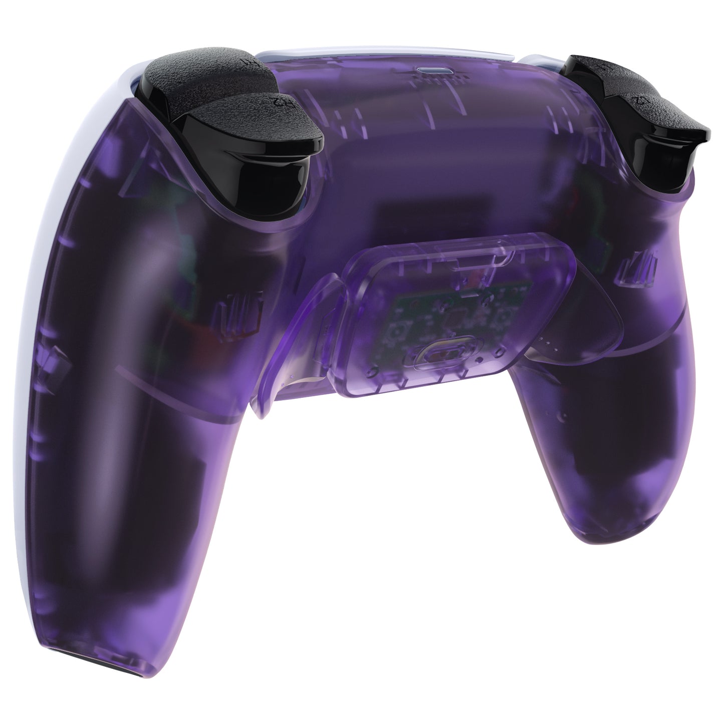 eXtremeRate Retail Clear Atomic Purple Back Paddles Remappable Rise Remap Kit with Upgrade Board & Redesigned Back Shell & Back Buttons Attachment for ps5 Controller BDM-010 & BDM-020 - XPFM5002G2