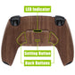 eXtremeRate Retail Wood Grain Back Paddles Remappable Rise Remap Kit with Upgrade Board & Redesigned Back Shell & Back Buttons Attachment for PS5 Controller BDM-010 & BDM-020 - XPFS2001G2
