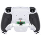 eXtremeRate Retail Rubberized White Black- White Grip  Back Paddles Remappable Rise Remap Kit for ps5 Controller, Upgrade Board & Redesigned Back Shell & Back Buttons Attachment for ps5 Controller - Controller NOT Included - XPFU6011