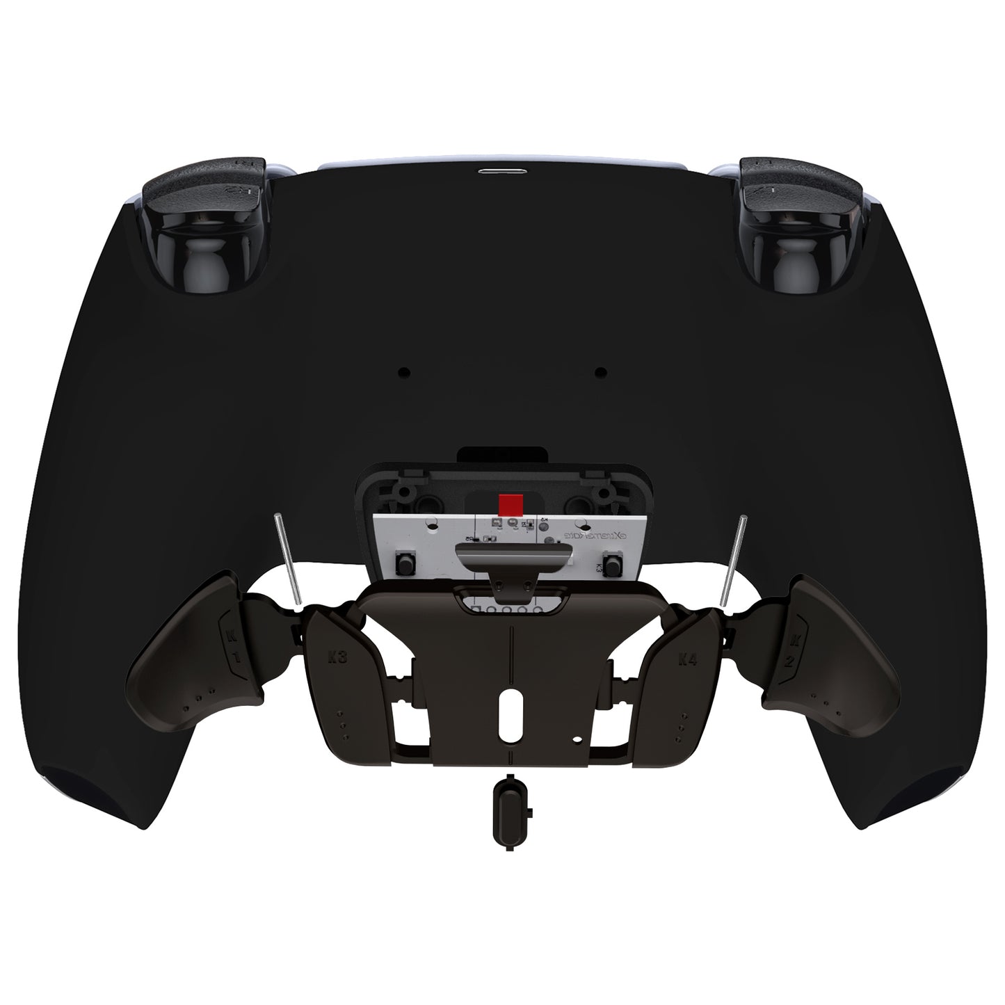 eXtremeRate Retail Black Remappable Real Metal Buttons (RMB) Version RISE4 Remap Kit for PS5 Controller BDM-030, Upgrade Board & Redesigned Back Shell & 4 Back Buttons for PS5 Controller - YPFJ7005G3