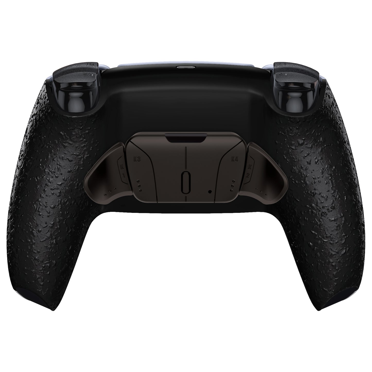 eXtremeRate Retail Black Real Metal Buttons (RMB) Version RISE4 Remap Kit for PS5 Controller BDM-030 with Textured Black Redesigned Back Shell, Upgrade Board & 4 Back Buttons for PS5 Controller - YPFJ7006G3