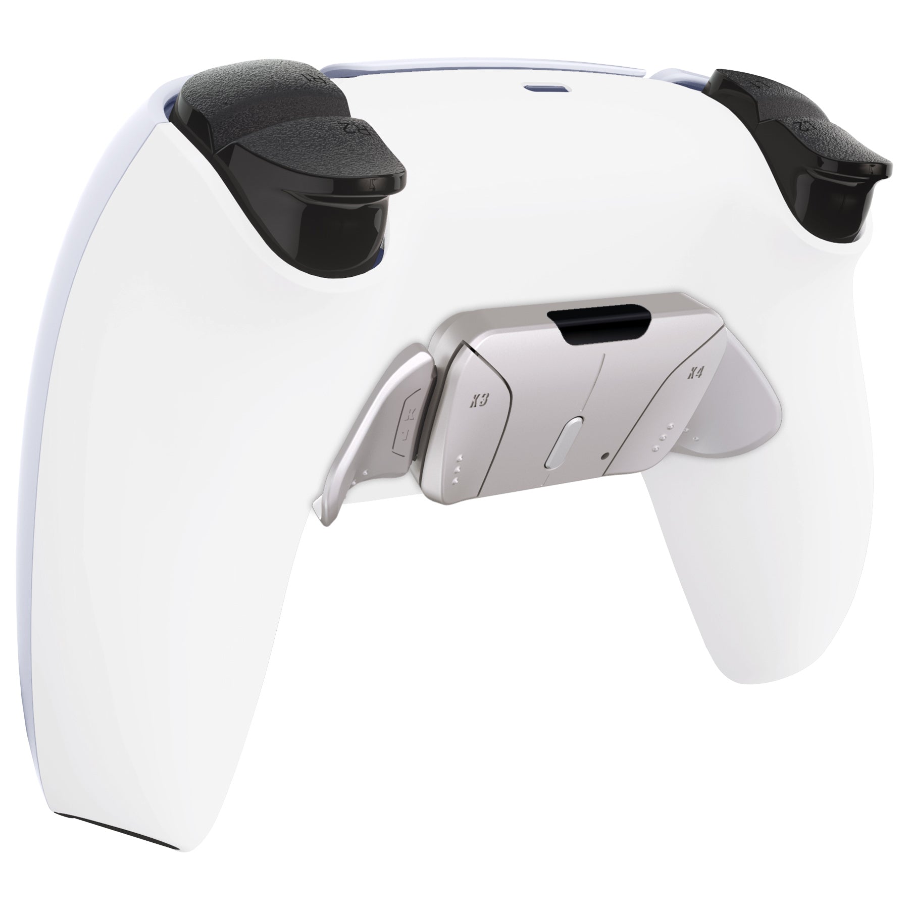 eXtremeRate Retail White Remappable Real Metal Buttons (RMB) Version RISE4 Remap Kit for PS5 Controller BDM 010 & BDM 020, Upgrade Board & Redesigned Back Shell & 4 Back Buttons for PS5 Controller - YPFJ7008