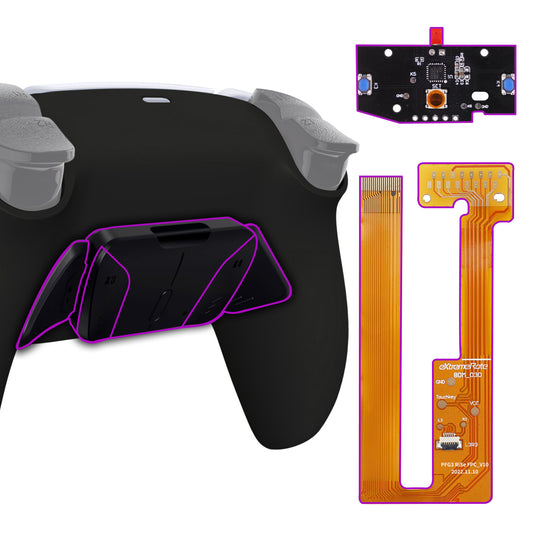 eXtremeRate Retail Black Remappable RISE4 Remap Kit for PS5 Controller BDM-030, Upgrade Board & Redesigned Back Shell & 4 Back Buttons for PS5 Controller - Controller NOT Included - YPFP3001G3