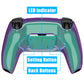 eXtremeRate Retail Chameleon Green Purple Remappable RISE 4.0 Remap Kit for ps5 Controller BDM 010 & BDM 020, Upgrade Board & Redesigned Back Shell & 4 Back Buttons for ps5 Controller - Controller NOT Included - YPFP3009