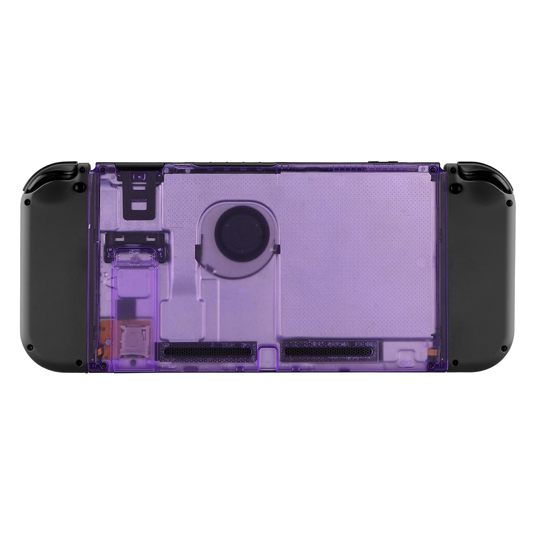 Switchくりさん専用 eXtremeRate Clear Atomic Purple Console Back Plate DIY Replacement