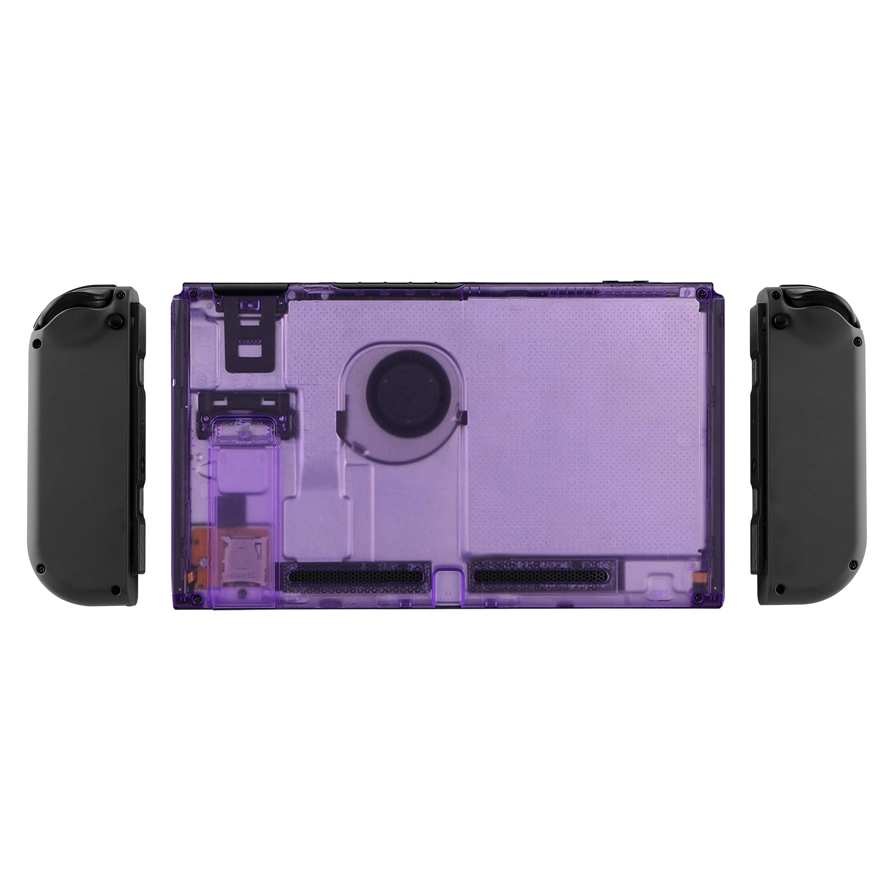 eXtremeRate Clear Atomic Purple Console Back Plate DIY Replacement