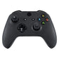 eXtremeRate Retail Black Premium Textured PU Leather Top Shell Front Housing Faceplate Replacement Parts with Side Rails Panel for Xbox One X & One S Controller (Model 1708)  - ZSXOFC01