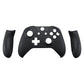 eXtremeRate Retail Black Premium Textured PU Leather Top Shell Front Housing Faceplate Replacement Parts with Side Rails Panel for Xbox One X & One S Controller (Model 1708)  - ZSXOFC01