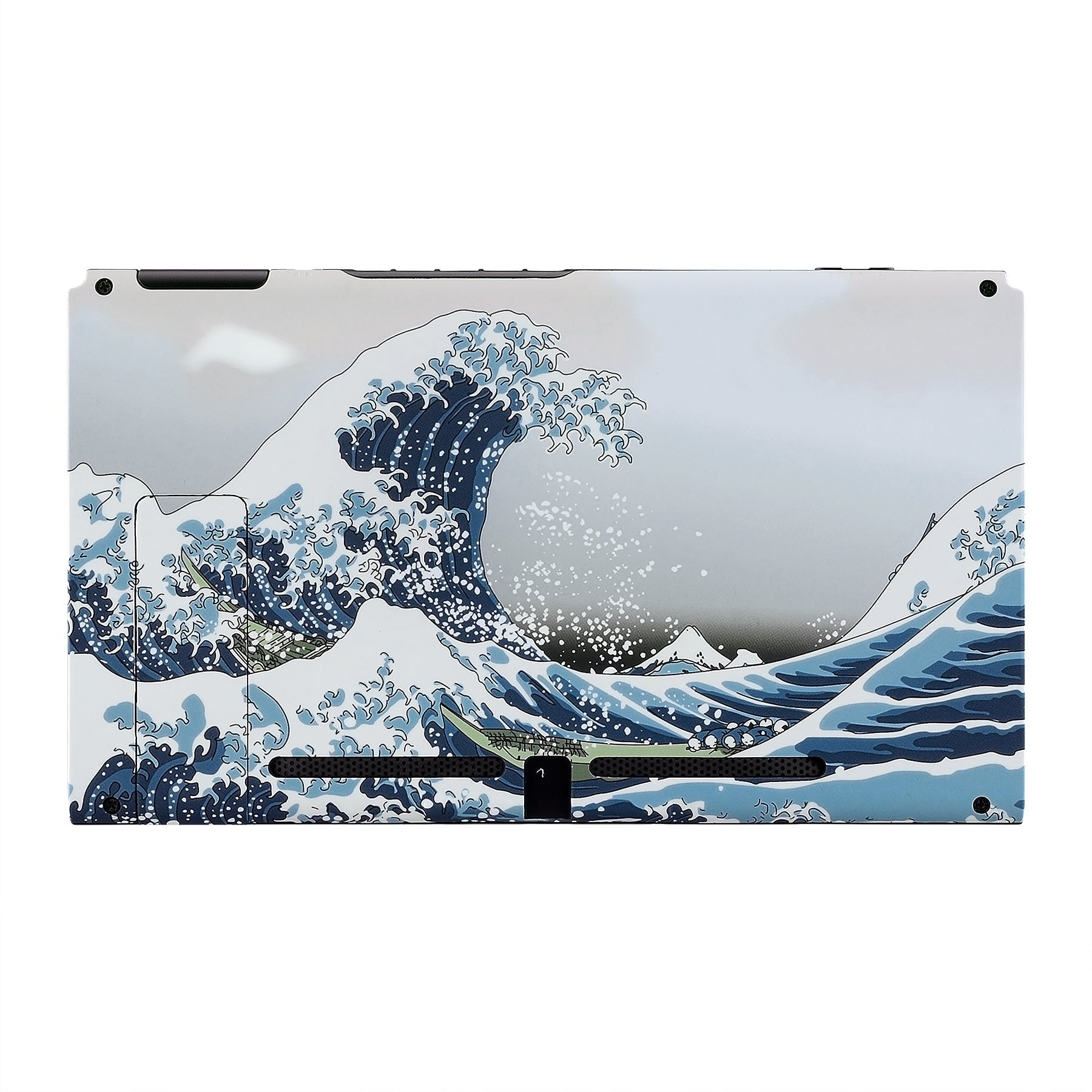 eXtremeRate Soft Touch Grip The Great Wave Console Back Plate DIY