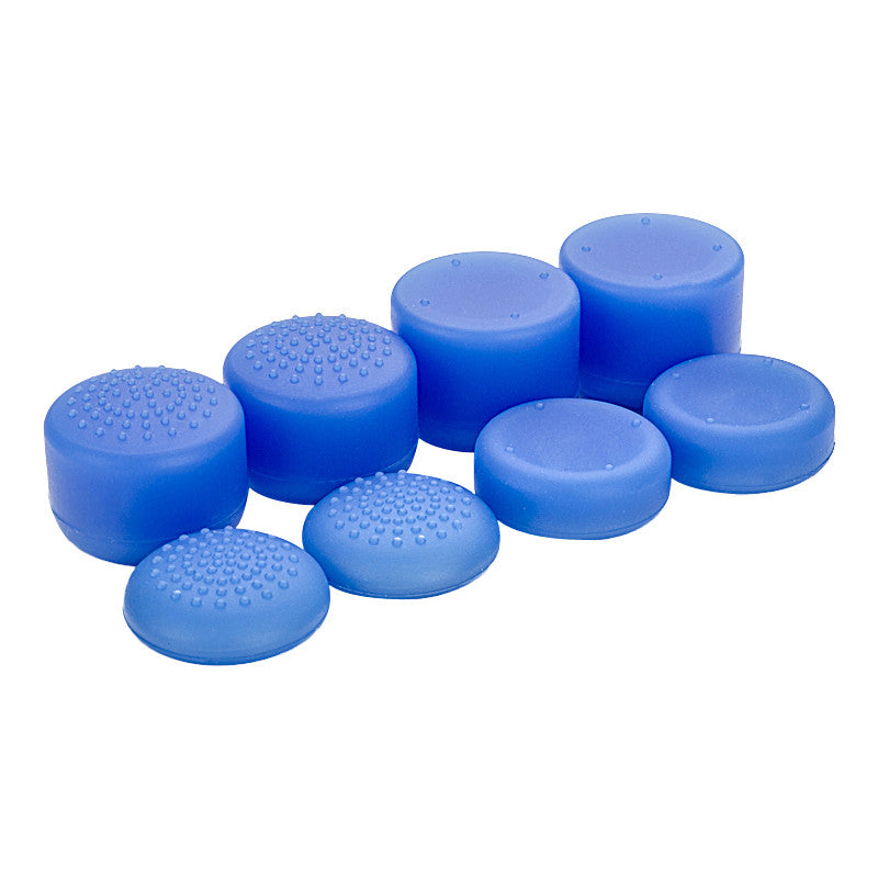eXtremeRate Retail 8 Blue Silicone Rubber Precision Platporm Raised Analog Sticks Thumb Grips for ps4 Slim ps4 Pro Thumbsticks-ZXBJ1232