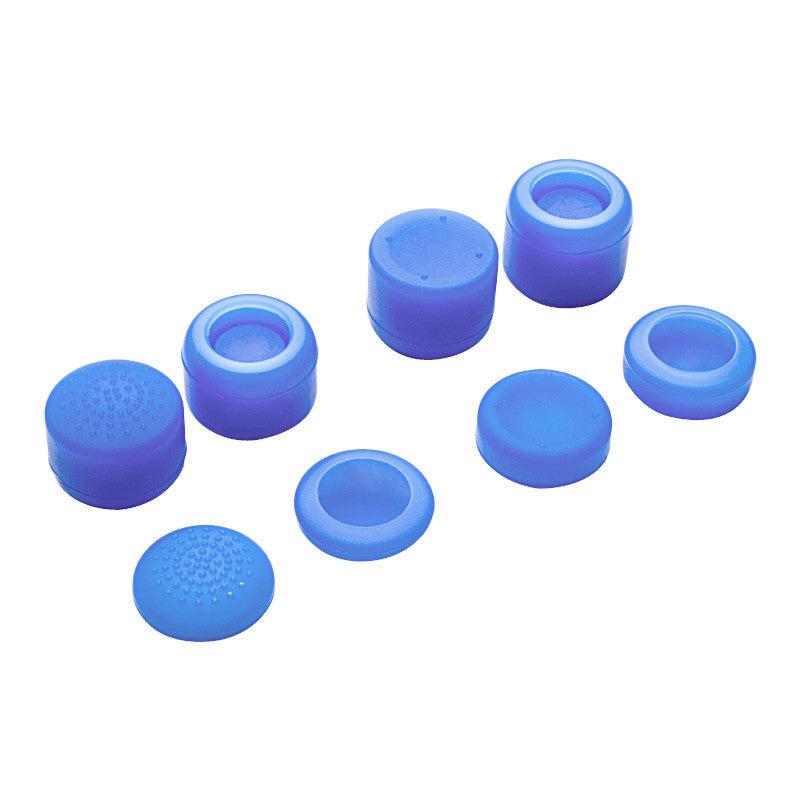 eXtremeRate Retail 8 Blue Silicone Rubber Precision Platporm Raised Analog Sticks Thumb Grips for ps4 Slim ps4 Pro Thumbsticks-ZXBJ1232