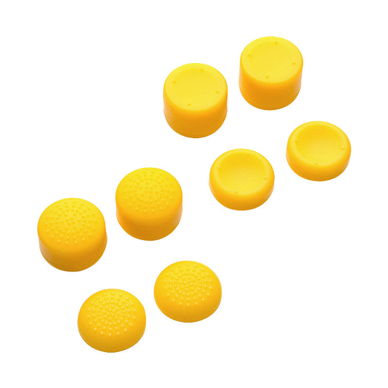 eXtremeRate Retail 8 Yellow Silicone Rubber Precision Platporm Raised Analog Sticks Thumb Grips for ps4 Slim ps4 Pro Thumbsticks -ZXBJ1240