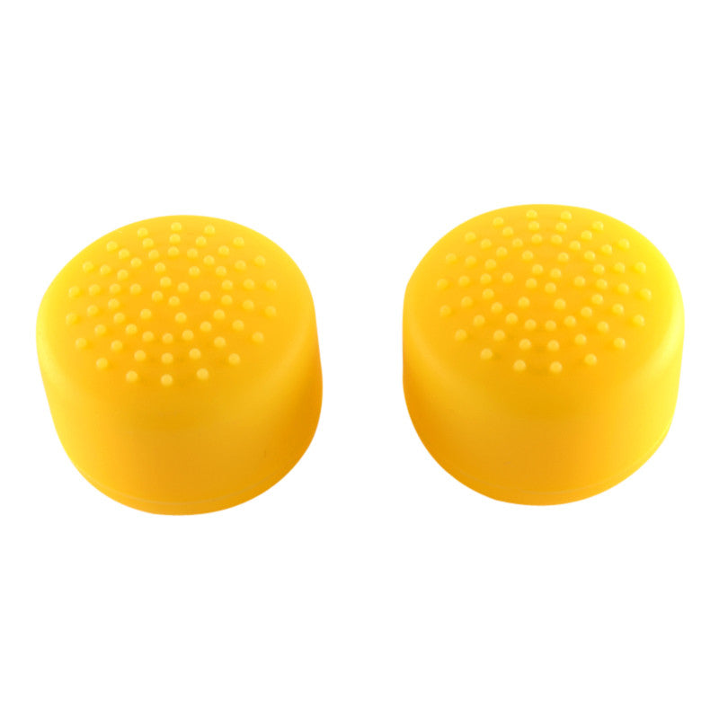 eXtremeRate Retail 8 Yellow Silicone Rubber Precision Platporm Raised Analog Sticks Thumb Grips for ps4 Slim ps4 Pro Thumbsticks -ZXBJ1240